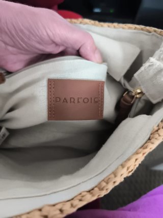 Bolso de rafia beige