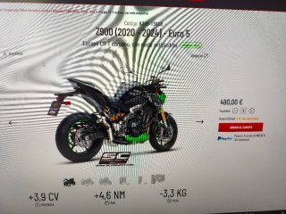 SC-Project Cola de Escape Carbono para z900