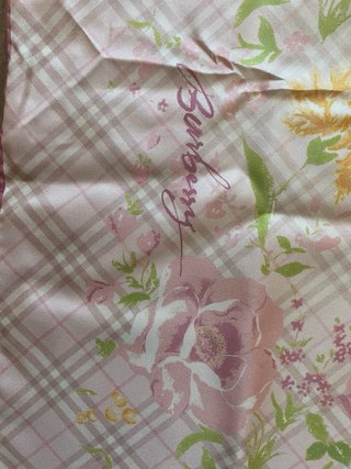 Pañuelo Seda Burberry Floral Rosa Original