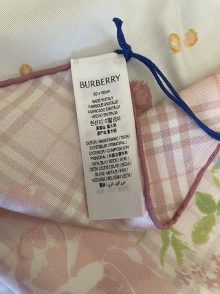 Pañuelo Seda Burberry Floral Rosa Original