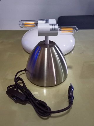Lámpara Hongo Desirée Plata y Blanca