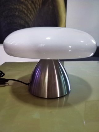 Lámpara Hongo Desirée Plata y Blanca