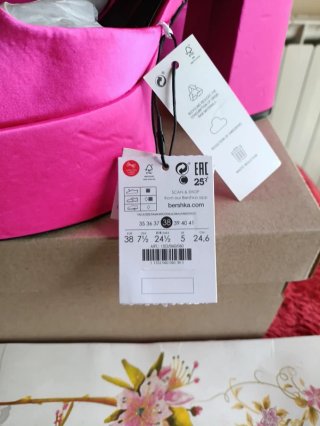 Zapatos tacón plataforma fucsia talla 38