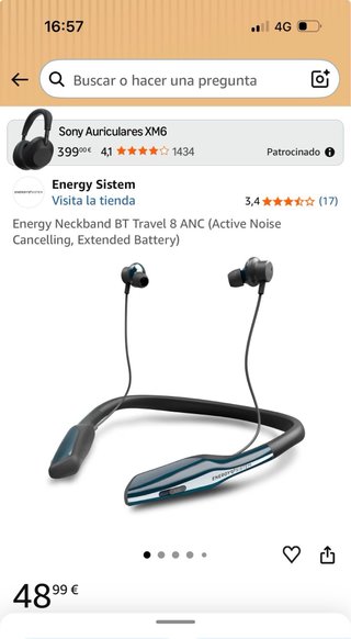 Auriculares Energy Neckband BT Travel 8 ANC