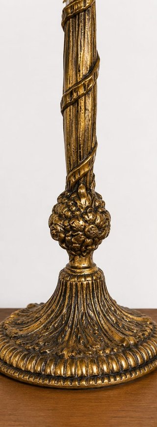 Lámpara de Mesa Clásica Dorada Metal, Funciona