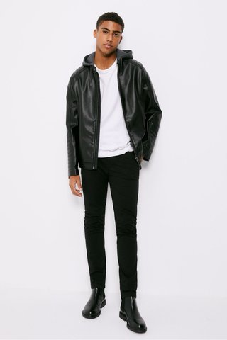 Campera Cuero Springfield Negra Talle M