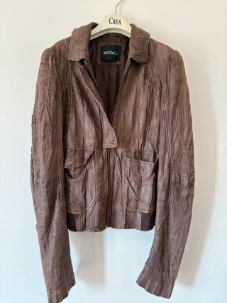 Giacca in vera pelle effetto crinkle - Max&Co