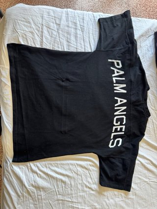T-shirt Palm Angels nera con stampa sirena