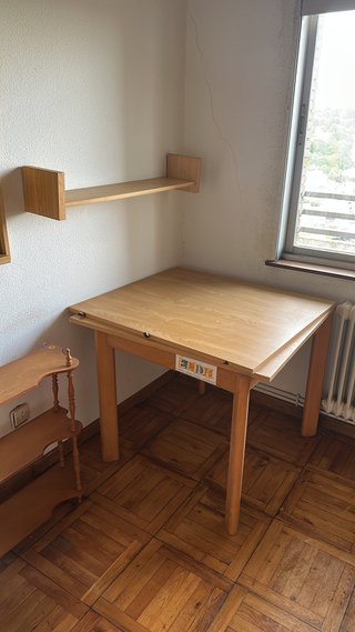 Mesa de comedor extensible de madera