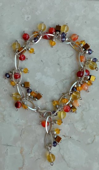 Bracciale argento grappolo minipietre