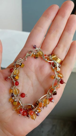 Bracciale argento grappolo minipietre