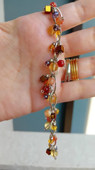 Bracciale argento grappolo minipietre
