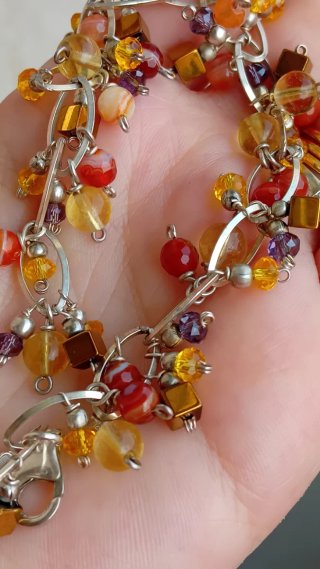 Bracciale argento grappolo minipietre