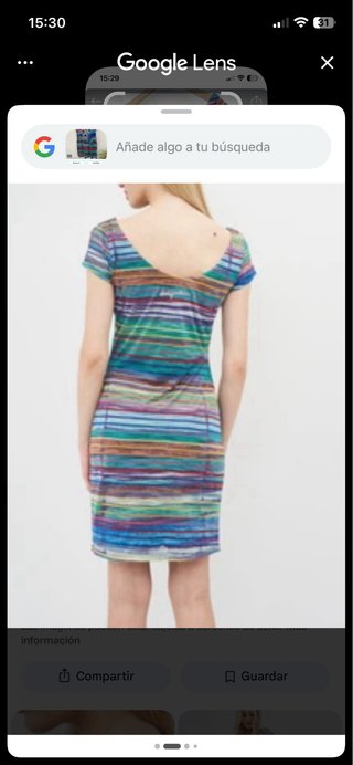 Vestido Desigual rayas y círculos