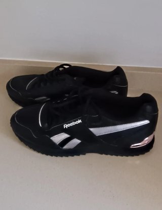 Zapatillas Reebok Royal Negras y Plateadas