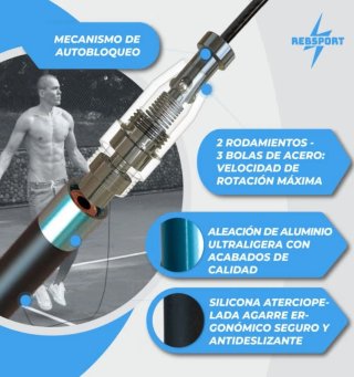 Comba profesional REBSPORT azul, pero roja