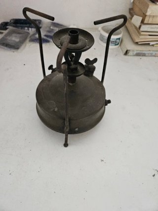 Lampada a gas vintage in ottone