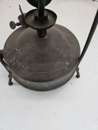 Lampada a gas vintage in ottone