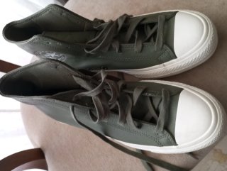 Converse NUEVOS caña alta verde militar