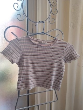 Camiseta Pull&Bear rayas crop top XS Son