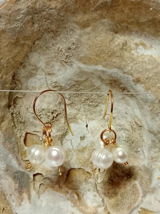 Pendientes Perlas Barrocas Agua Dulce Irregulares
