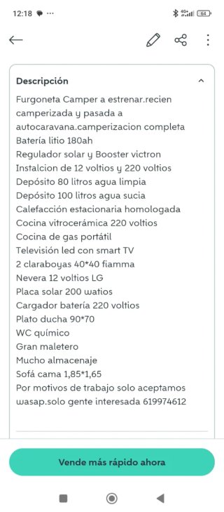 Furgoneta Camper 2021.619974612 wasap