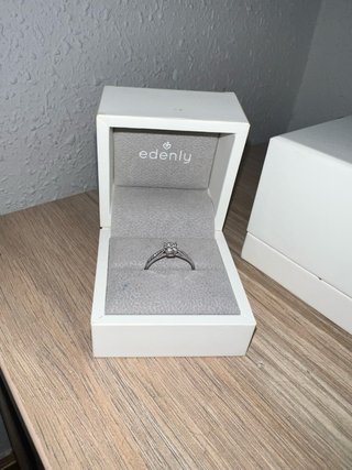 Anillo Oro Blanco Diamantes Edenly Talla 65