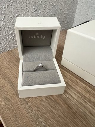 Anillo Oro Blanco Diamantes Edenly Talla 65