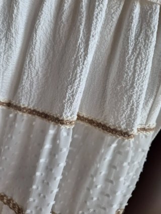 Abito bambina bianco con cintura taglia 10 anni