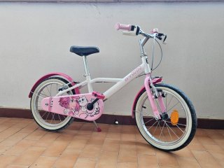 Bicicleta infantil 16 niña rosa