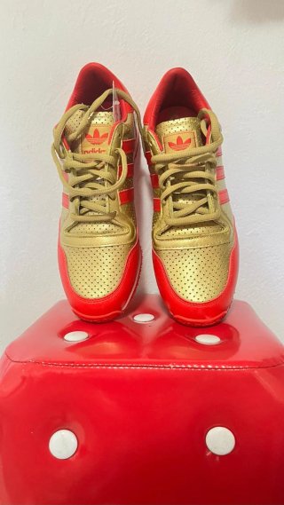 Adidas Galaxy OG Botines Dorados Rojos Talla 42