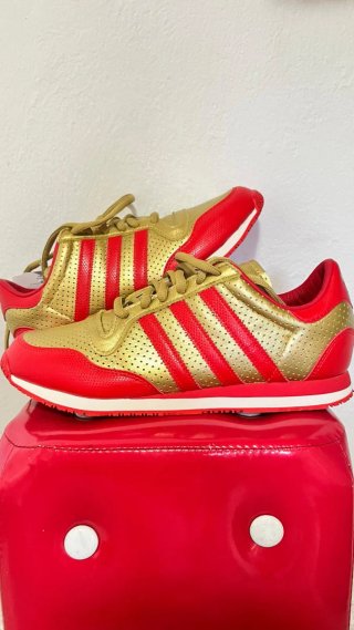 Adidas Galaxy OG Botines Dorados Rojos Talla 42