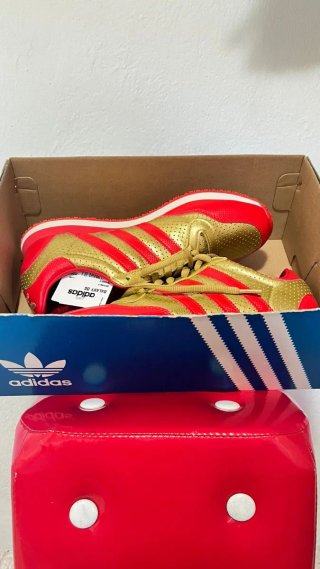 Adidas Galaxy OG Botines Dorados Rojos Talla 42