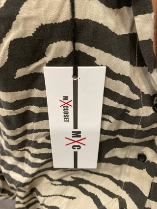 Vestito midi fantasia zebra tg L