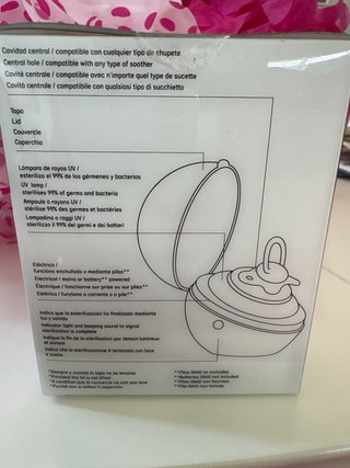 Esterilizador chupete Suavinex UV portátil