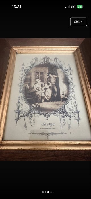 Quadro in legno e vetro