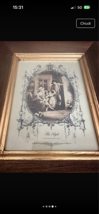Quadro in legno e vetro