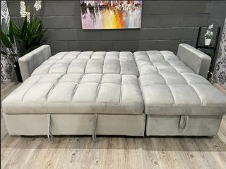 Sofá Cama Chaiselongue Gris de 210cm
