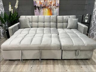 Sofá Cama Chaiselongue Gris de 210cm