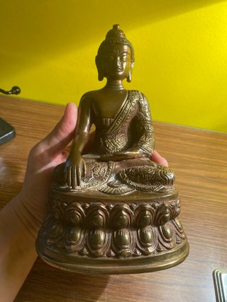 Buda Tibetano Bronce 21 cm antiguo