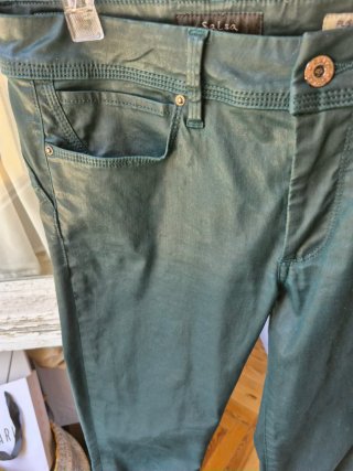 Pantalón encerado verde oscuro SALSA