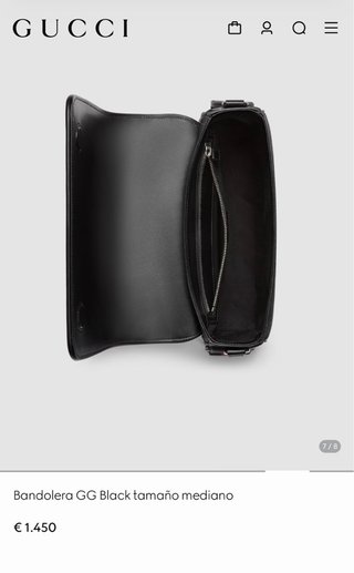 Borsa a tracolla GG Nero Media Gucci