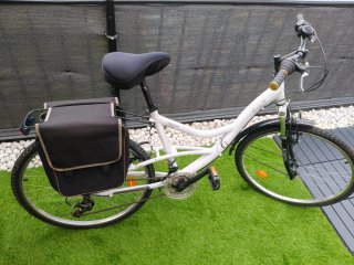 Bicicleta Mujer Blanca con Accesorios