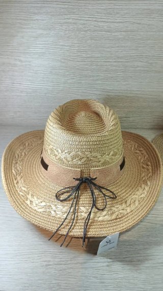 Sombrero Vaquero Paja Natural y Cuero