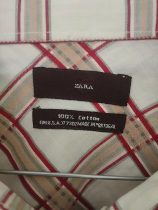 Camisa juvenil a cuadros