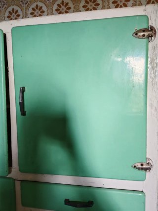 Alacena vintage años 50-60 original verde y blanco
