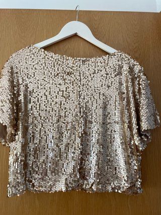 Top lentejuelas dorado / rosaCelop