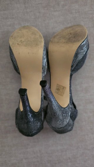 Zapatos FiestaPlata Oscuro talla 37