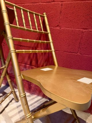 Silla Plegable Tiffany Dorada
