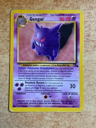 Gengar 20/62 Fossil Prima Edizione - Carta Pokemon